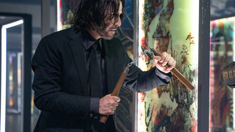 John Wick with nunchucks