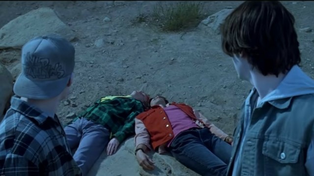 Bill and Ted dead looking at themselves